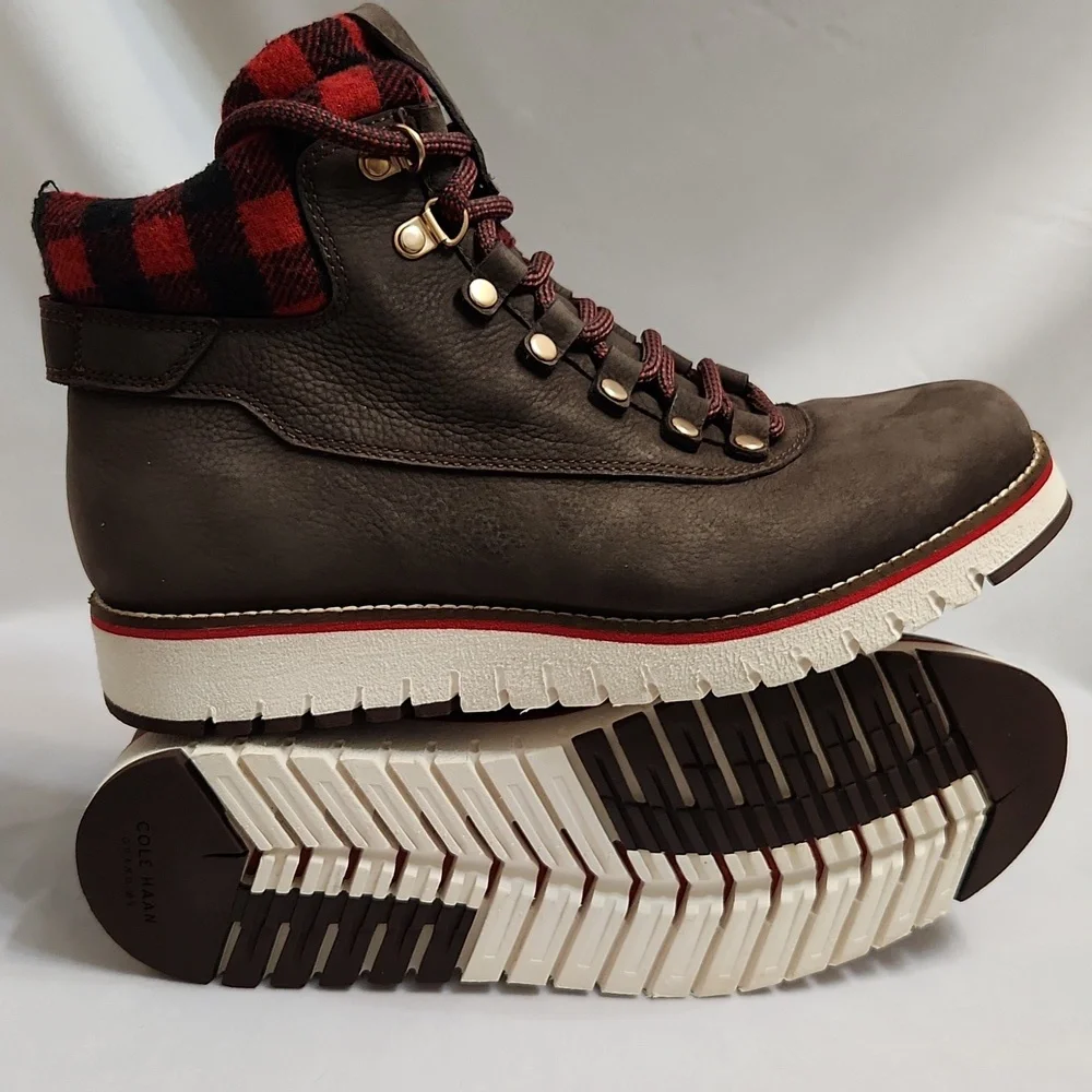 Cole Haan Grand Explore Brown and Red Suede Boots (W Size 7.5)